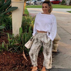 Shore Brand Pull-On Animal Print Pants